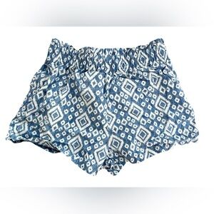 Lucky Brand Blue and White Geometric Kids Shorts